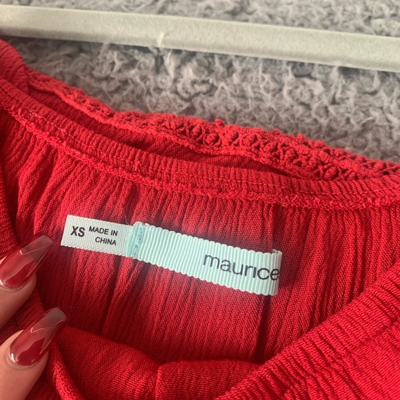 Off shoulder red romper❤️ - Picture 5 of 7